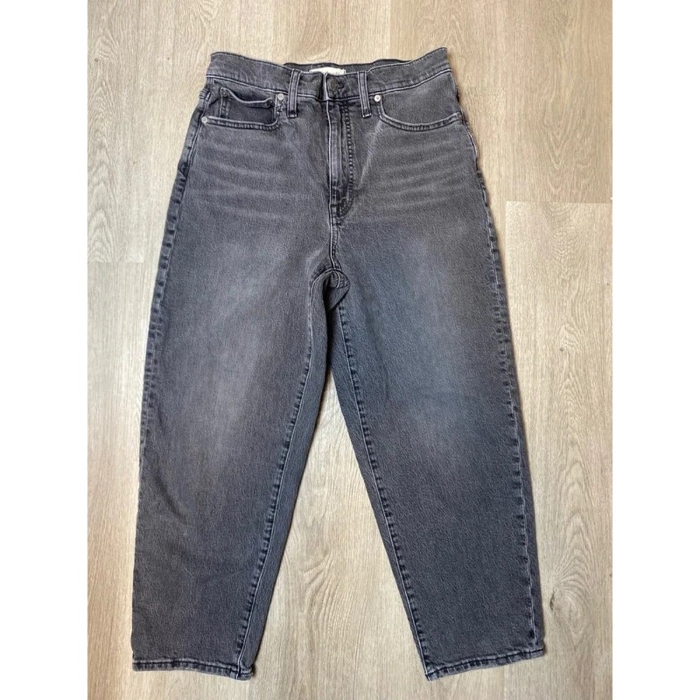Madewell The Balloon Jean High Rise Barrel Leg Jeans - Faded Black - Size 29